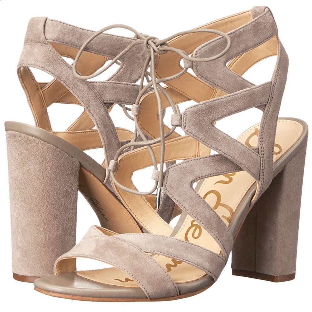 Sam Edelman Yardley Lace Up Sandal Grey 8.5 NEW